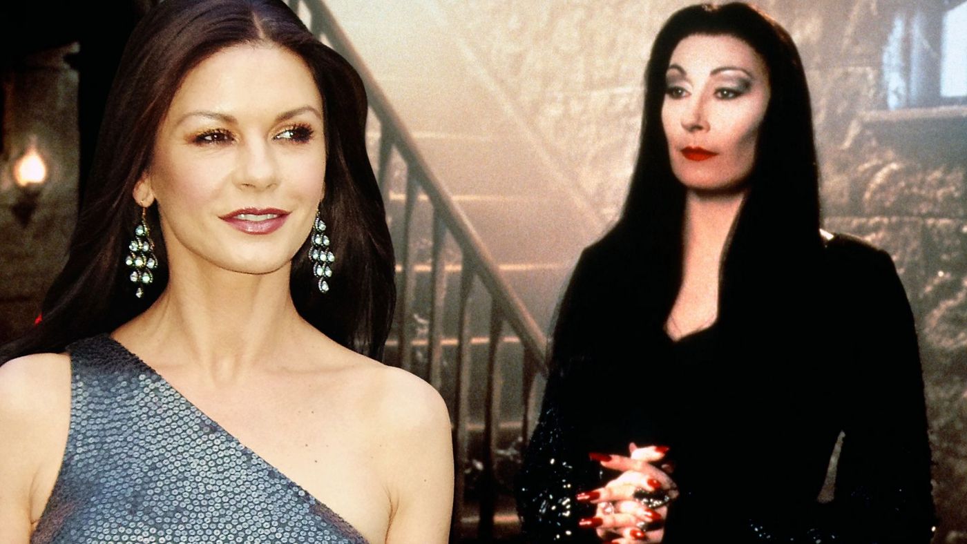 Catherine Zeta Jones Sexy Morticia Addams Transformat