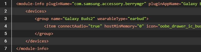 Os códigos do app Galaxy Wearable fazem menção explícita ao Galaxy Buds 2 e alguns de seus recursos (Imagem: Reprodução/Android Police)