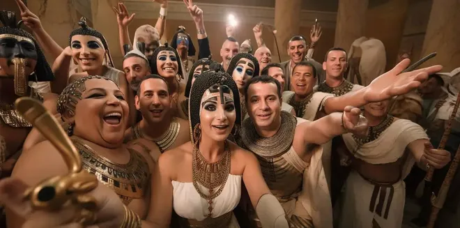 Cleópatra aparece numa das selfies geradas no midjourney (Imagem: Reprodução/Duncan Thomsen/Midjourney)