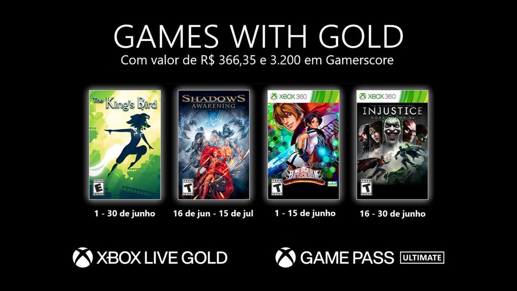 Games With Gold: Injustice e NeoGeo Battle Coliseum são os jogos grátis de junho