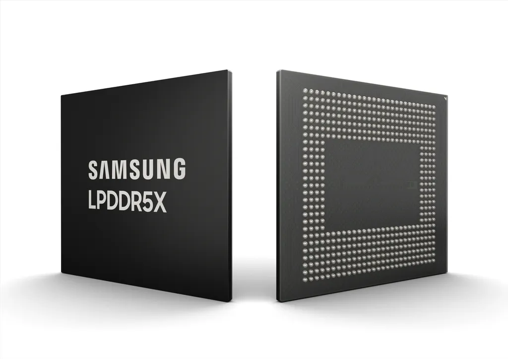 As novas memórias LPDDR5X da Samsung são 33% mais rápidas que a RAM LPDDR5, e estão prontas para serem usadas em smartphones com Snapdragon (Imagem: Samsung)