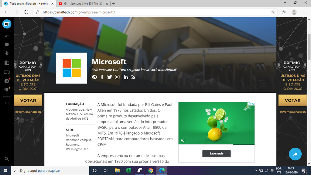 Última versão do navegador Microsoft Edge permite que uma única aba fique no mute (Captura de tela: Fidel Forato/ Canaltech)Caption