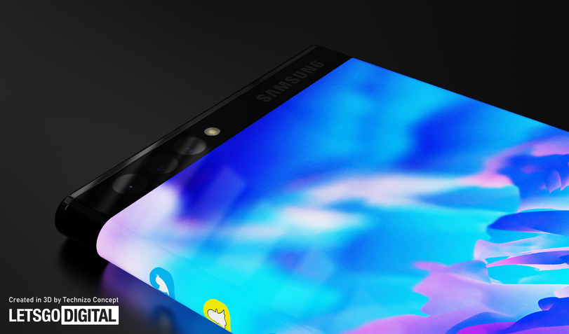 Patente mostra celular da Samsung parecido com Mi Mix Alpha e com S Pen