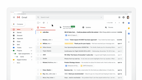 Gmail vai liberar recurso que permite interagir com conteúdo sem sair do inbox