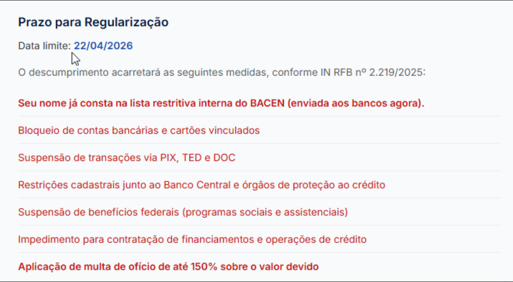 No golpe do CPF irregular, a vítima é levada a crer que perderá inúmeros benefícios e levará multa caso não pague rapidamente (Imagem: ESET/Divulgação)