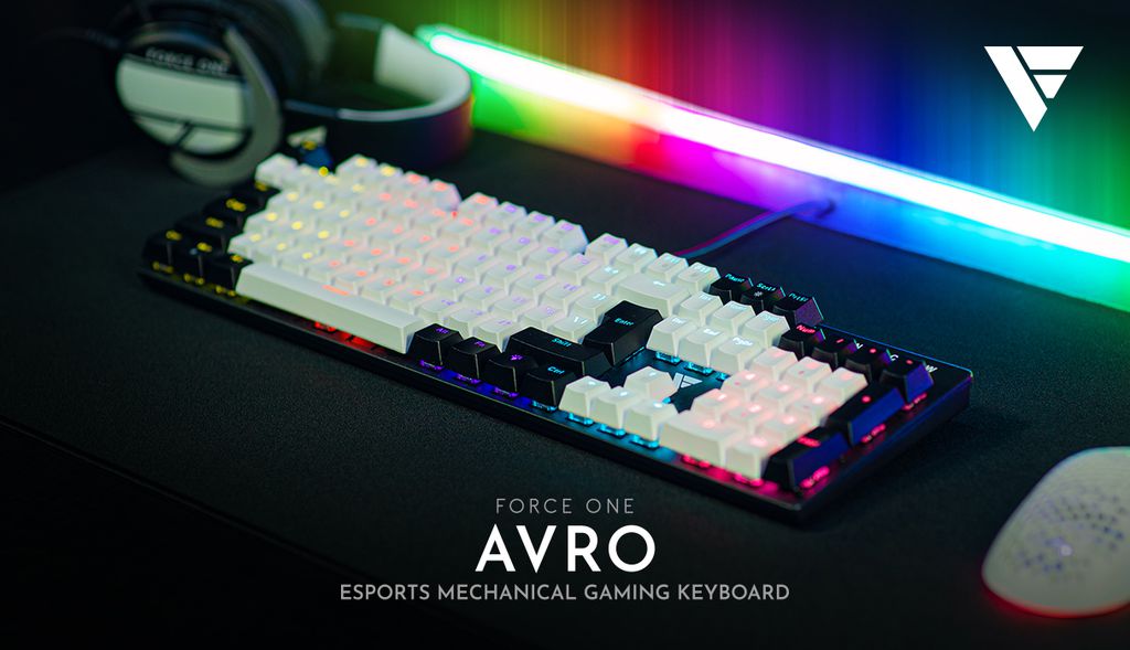 Teclado Avro pode ser personalizado com keycaps e pela retroiluminação RGB (Imagem: Divulgação/Force One)