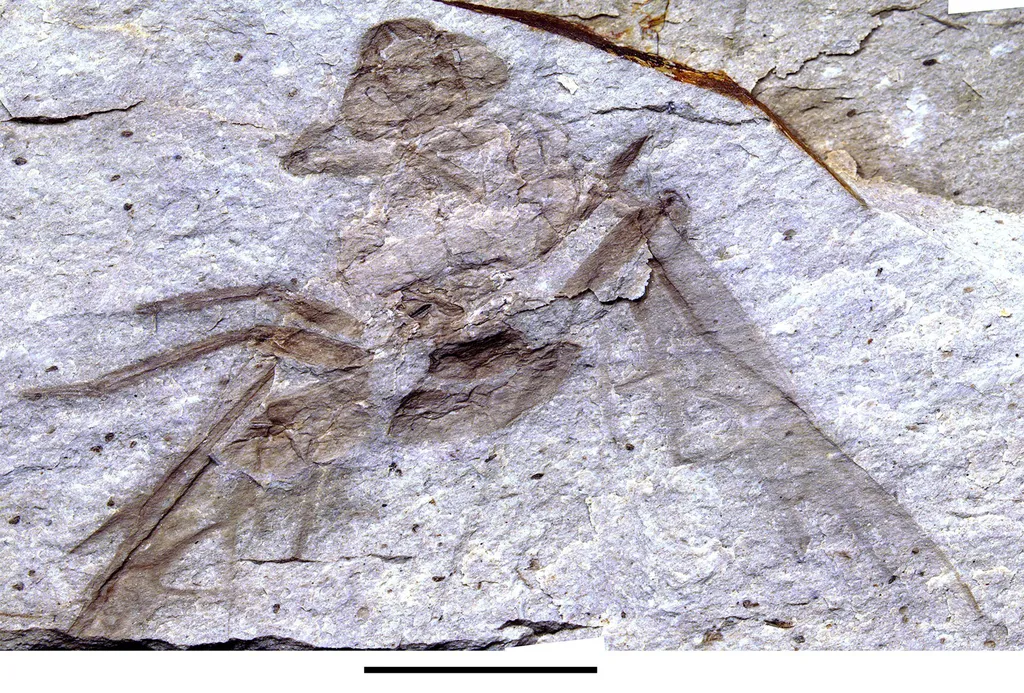 Fóssil da formiga gigante primitiva encontrada na Formação Allenby, no Canadá (Imagem: Bruce Archibald/The Canadian Entomologist)