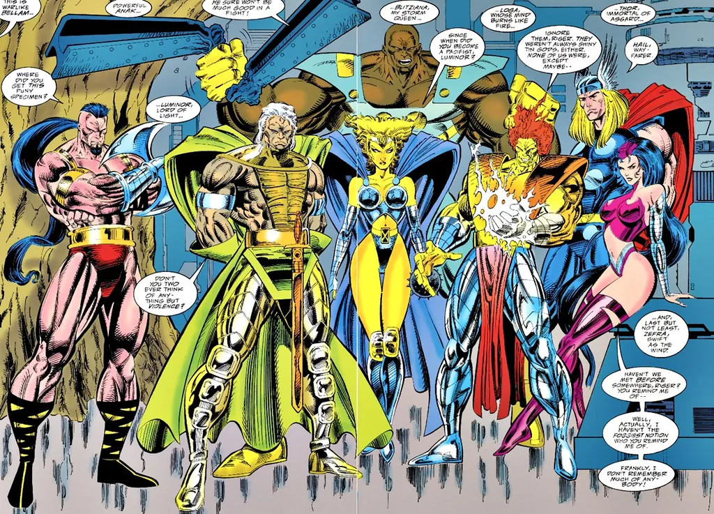 O supergrupo do vilão de Guardiões da Galáxia 3 nos quadrinhos eram todos bombadões (Imagem: Reprodução/Marvel Comics)