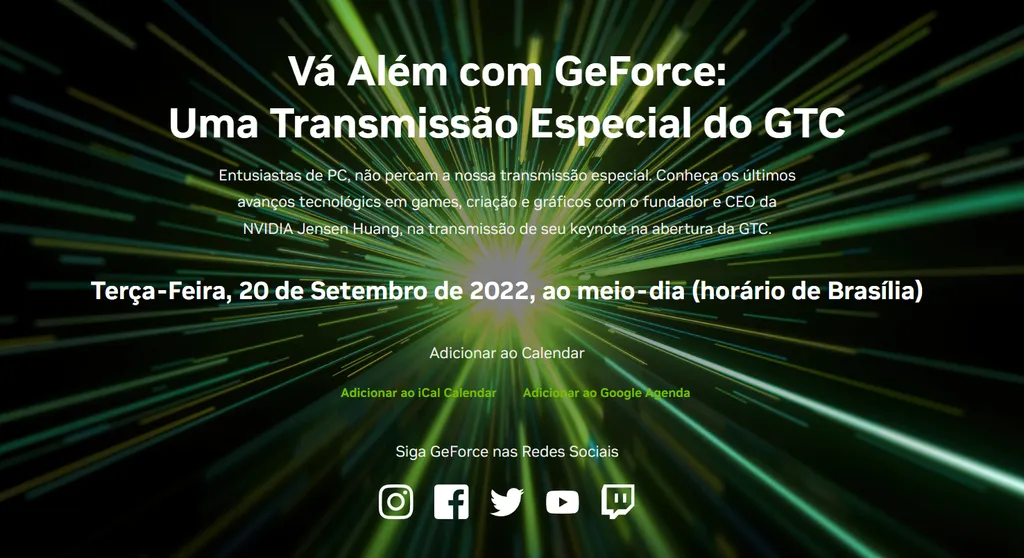 O Nvidia GeForce Beyond acontece em 20 de setembro, ao meio-dia no horário de Brasília (Imagem: Nvidia)