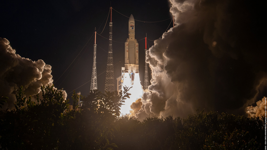 Der endgültige Start der Ariane 5 wurde nun gestoppt, um Platz für ihren Nachfolger zu machen (Bild: Reproduktion/ESA-CNES-Arianespace/CSG/P. Piron)