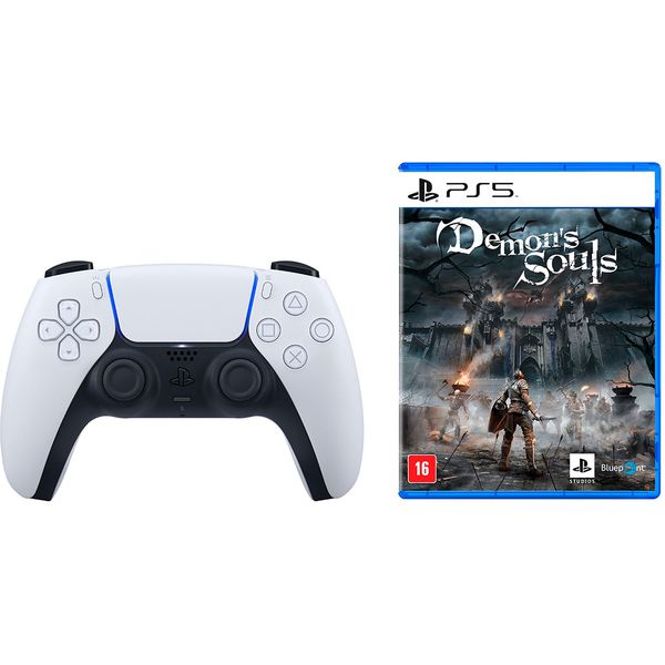 Controle Dualsense Playstation 5 + Game Demons Souls - PS5 [APP + CUPOM + AME]
