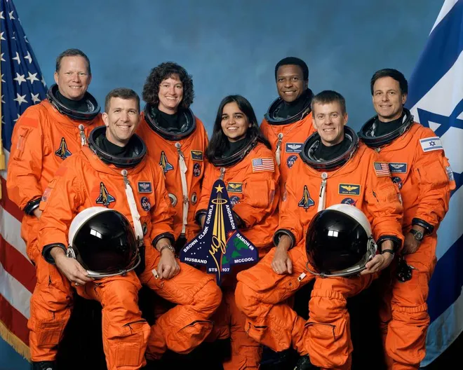 Os tripulantes da missão STS-107 (Imagem: Reprodução/NASA)