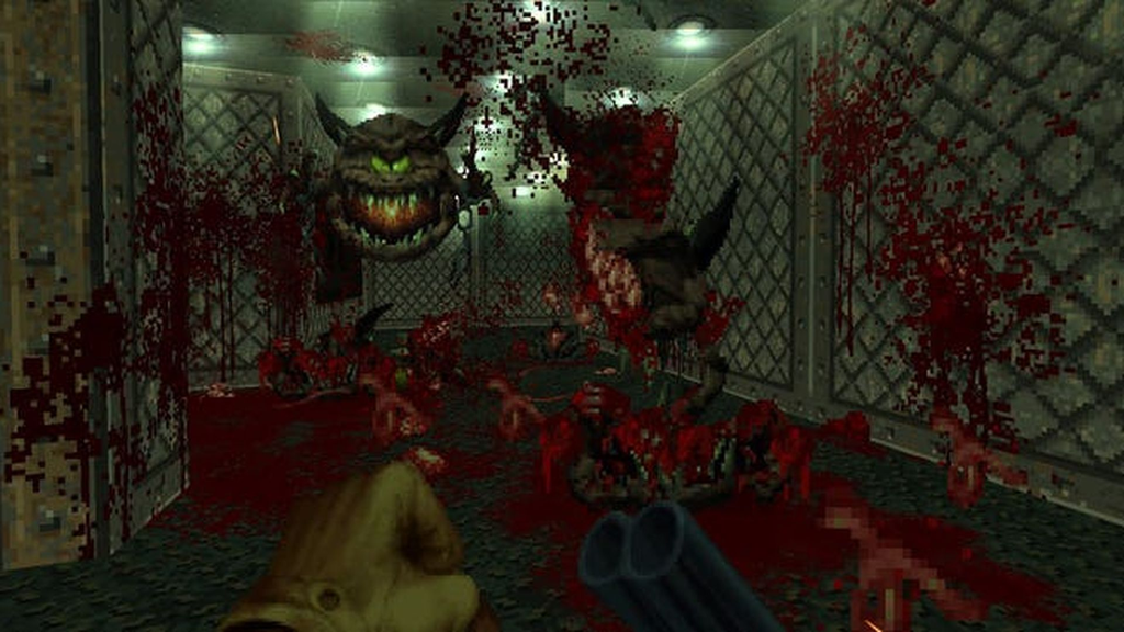 Demônios e muito sangue. Essa é a vibe de Doom 64, jogo que vai ser lançado para Nintendo Switch