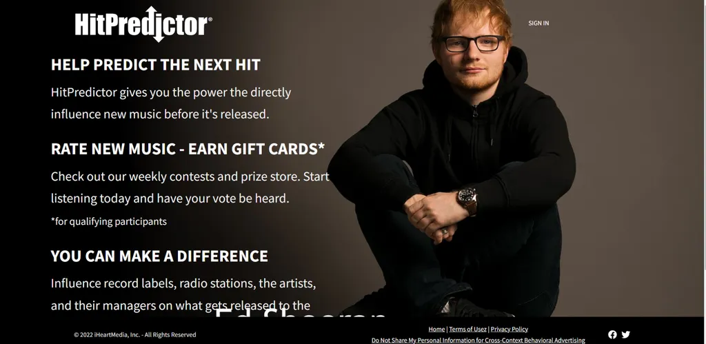 HitPredictor te permite ganhar renda extra, enquanto você descobre novidades no mundo da música (Captura de tela: Munique Shih)