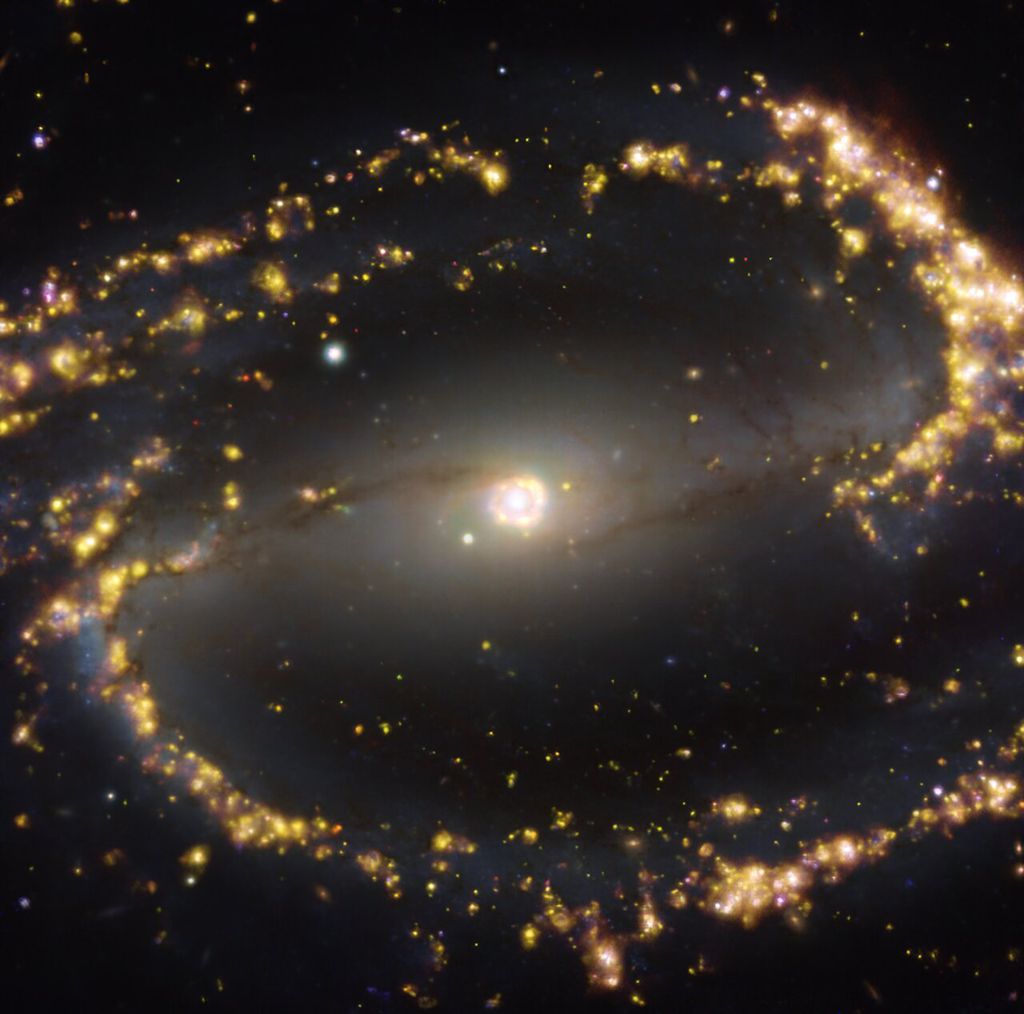 A galáxia NGC 1300 (Imagem: Reprodução/ESO/PHANGS)