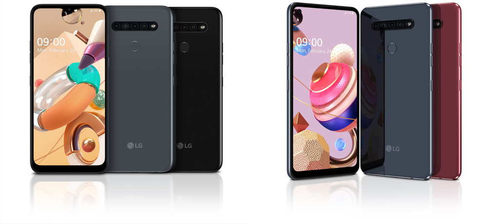 LG K41S (esquerda) e K51S (direita)
