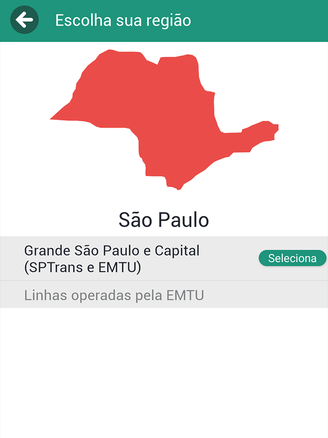 Escolha entre receber informações sobre a cidade de São Paulo ou municípios da região (Imagem: André Magalhães/Captura de tela)