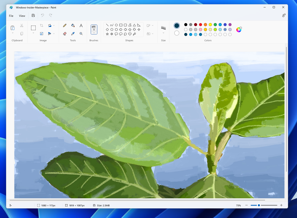 Novo Paint começa a chegar aos usuários (Imagem: Reprodução/Microsoft)