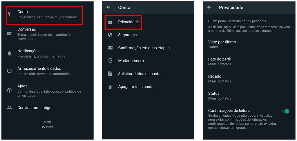 Faça ajustes de privacidade no app (Captura de tela: André Magalhães)