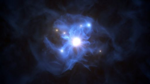 Descobertas seis galáxias em enorme "teia" ao redor de buraco negro supermassivo