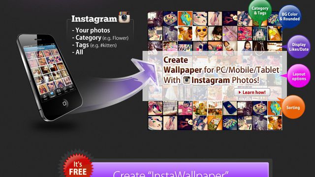 Crie papéis de parede com as fotos do Instagram