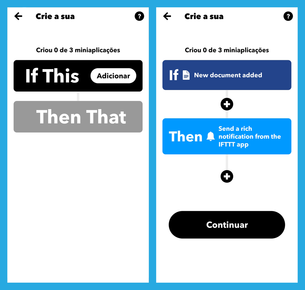 IFTTT é uma boa opção para criar ações automáticas (Imagem: André Magalhães/Captura de tela)