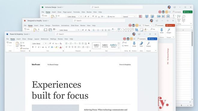 O Office 2021 permite a edição simultânea de um arquivo por vários usuários (Imagem: Reprodução/Microsoft)
