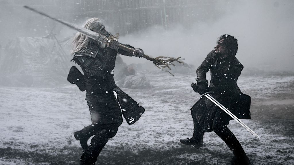 Jon lutando contra um Caminhante Branco (Imagem: HBO)