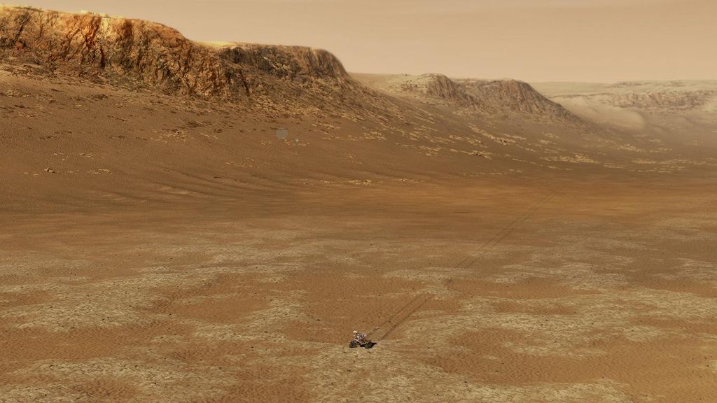 O rover Perseverance tentará encontrar bioassinaturas preservadas em Marte, se existirem (Imagem: ReproduçãoNASA/JPL-Caltech)