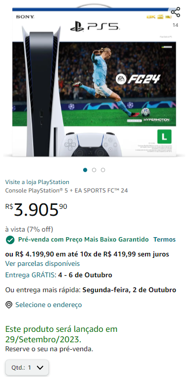 O Bundle EA Sports FC 24 do Console PS5 chega em 29 de setembro –  PlayStation.Blog BR