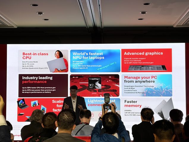 Qualcomm Snapdragon X2 Plus fotos CES 2026