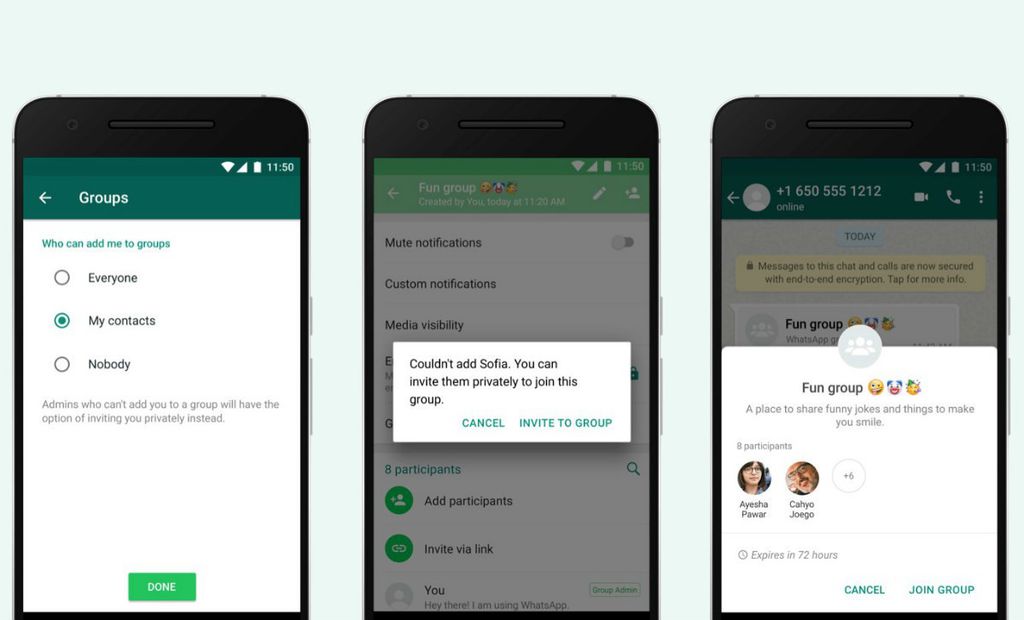 WhatsApp ganha recurso que permite usuário aceitar ou não convites para grupos