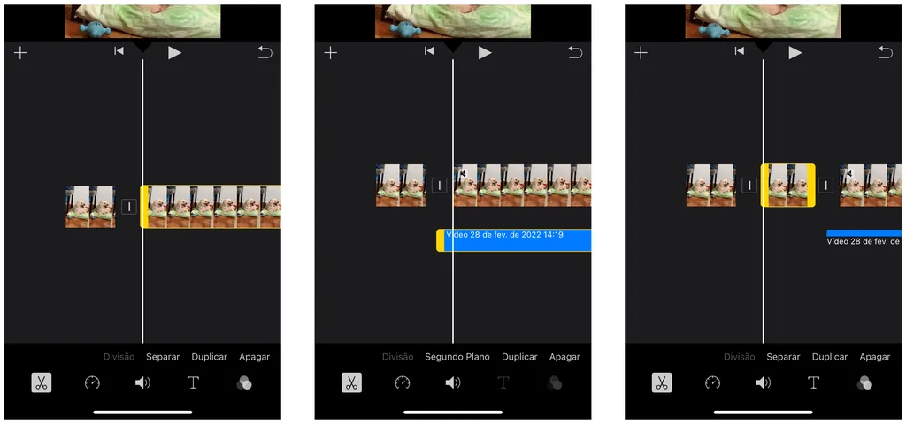 Corte vídeo e faça demais alterações na edição pelo iMovie (Captura de tela: Thiago Furquim/Canaltech)