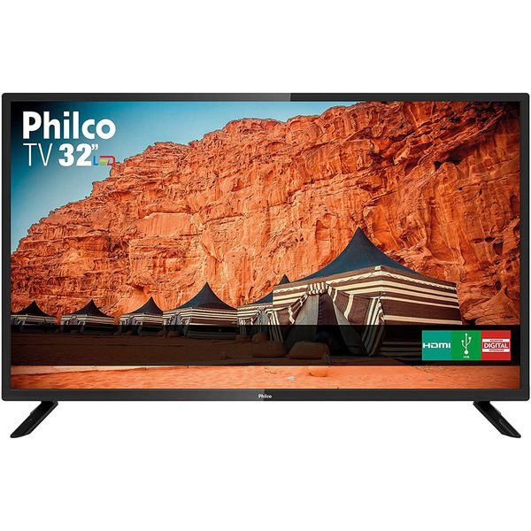 TV 32" HD Backlight D-LED Philco PTV32F10D, Receptor Digital Integrado - Bivolt