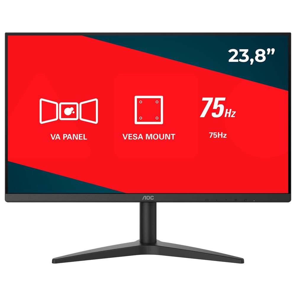 Monitor LED Full HD AOC 23.8” VA HDMI Bordas Finas 24B1XHM. 53011
