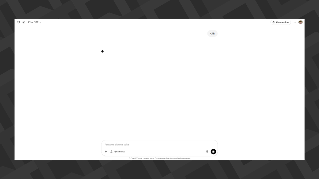 ChatGPT não responde às solicitações na manhã desta terça-feira (10) (Imagem: Captura de tela/Bruno De Blasi/Canaltech)