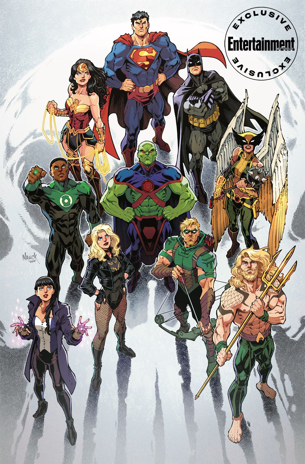 Capa variante de Justice League nº 75 por Todd Nauck (Imagem: Reprodução/Entertainment Weekly)