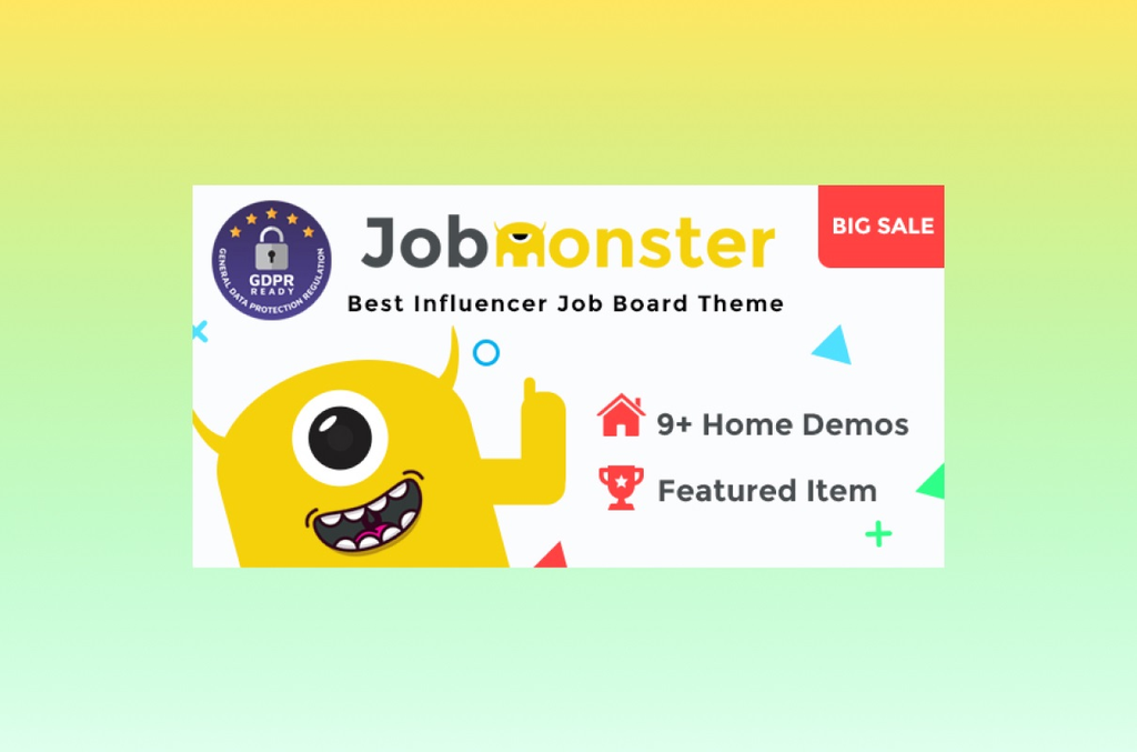 Criado pela NooThemes, o JobMonster é bastante usado para sites de emprego, recrutamento e ferramentas de pesquisa de candidatos (Imagem: JobMonster/Divulgação)