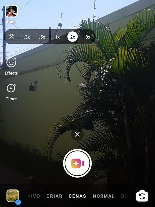 Instagram: deixe seus vídeos rápidos ou lentos com um toque na tela (Captura de tela: Ariane Velasco)