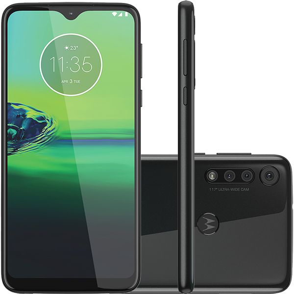 Smartphone Motorola Moto G8 Play Preto Onix 32GB, Tela Max Vision de 6.2” HD+, Câmera Traseira Tripla, Android 9.0 e Processador Octa-Core