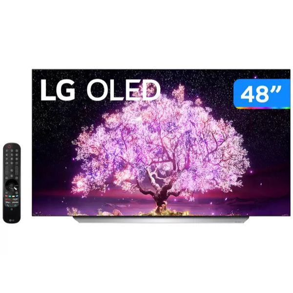 Smart TV 48” 4K UHD OLED LG OLED48C1 - 120Hz Wi-Fi e Bluetooth Alexa 4 HDMI 3 USB [CUPOM EXCLUSIVO]