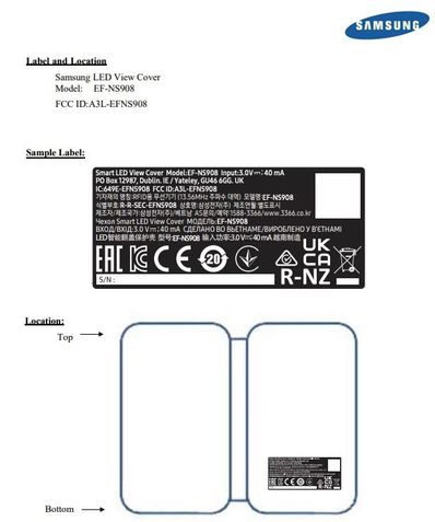 Certificação - Capa Galaxy S22 Ultra FCC