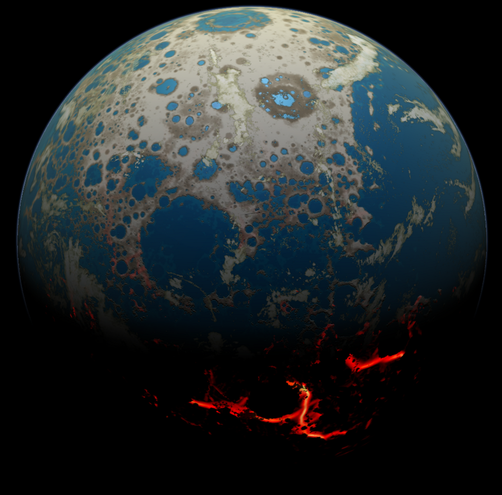 A Terra primitiva passou por várias janelas de habitabilidade (Reprodução/Simone Marchi/SwRI)