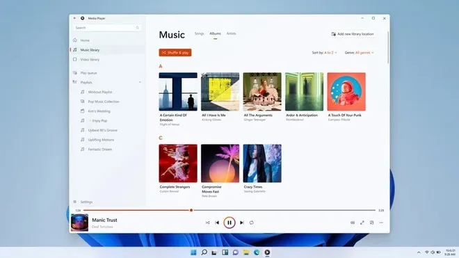 O novo Media Player do Windows 11 testa função que permite copiar músicas de CDs para o computador (Imagem: Reprodução/Microsoft)