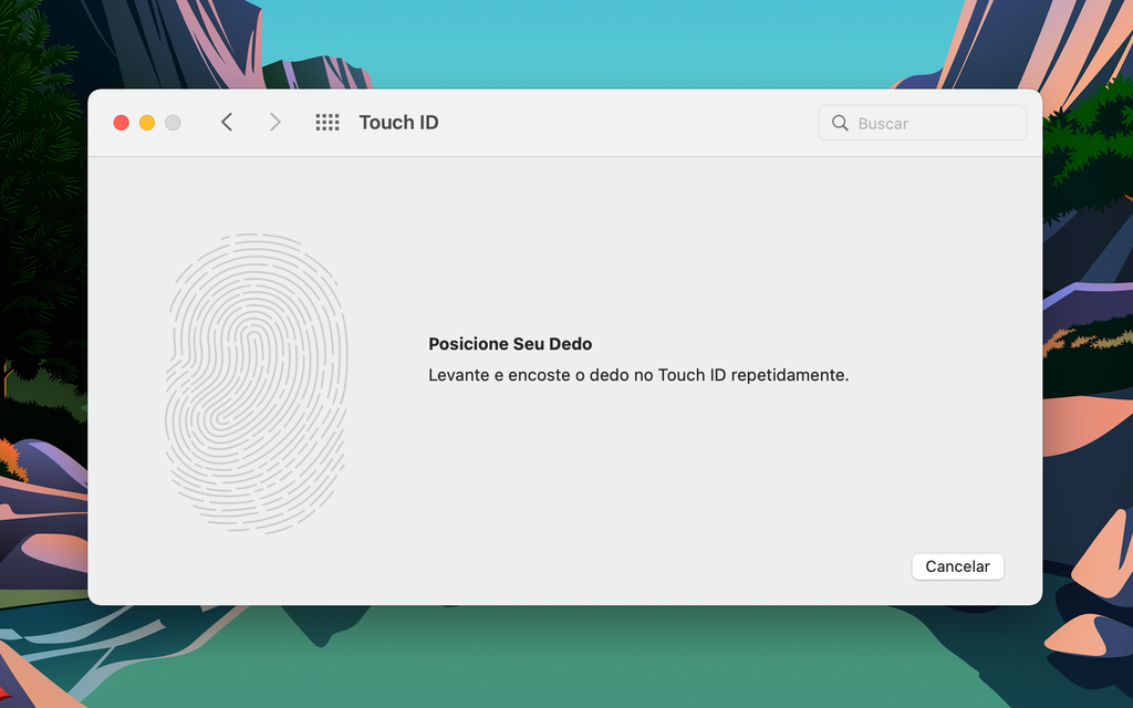 Adicione a digital de outros dedos para facilitar o uso do Touch ID no seu Mac (Captura de tela: Lucas Wetten)