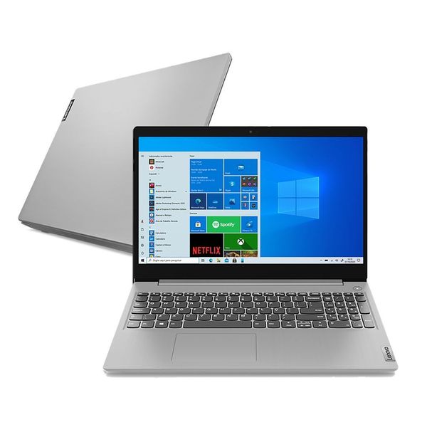 Notebook Lenovo Ultrafino Ideapad 3i Intel Core I3-10110u 4gb 256 Gb Ssd W10 15.6" Prata [APP + CUPOM]