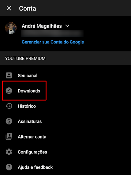 Acesse os downloads na plataforma (Imagem: André Magalhães/Captura de tela)