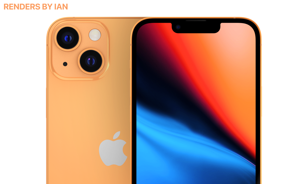 Possível iPhone 13 na cor laranja (Imagem: Reprodução/Ian Zelbo)