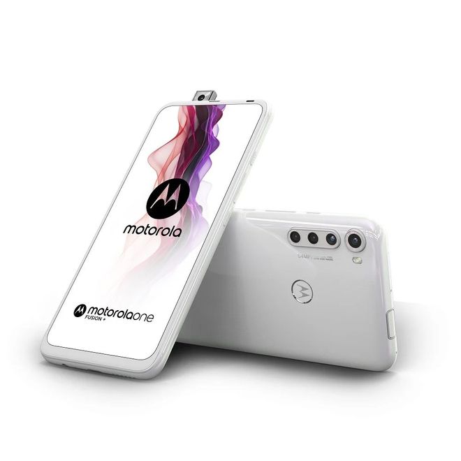 Motorola One Fusion+ na cor branca (Foto: Divulgação/Motorola)