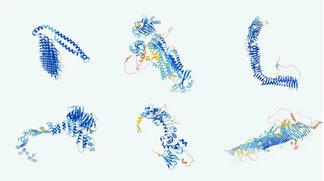 Some of the proteins predicted by AphaFold in 2021, when it is released (Image: Deepmind/Reproduction)